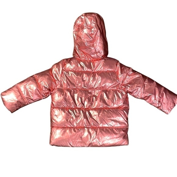 New TAHARI Pink Metallic Puffer Coat - Picture 2 of 2